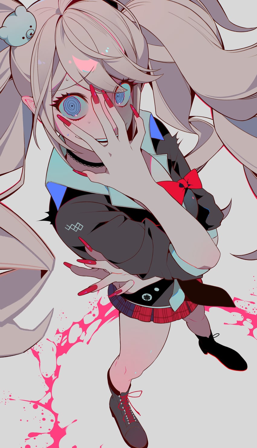 enoshima junko (danganronpa and 1 more) drawn by anate.