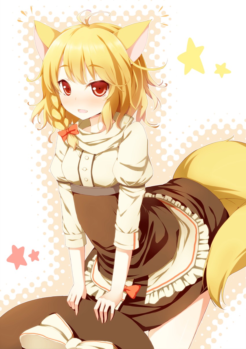 kirisame marisa and youkai fox (touhou and 1 more) drawn by dabadhi