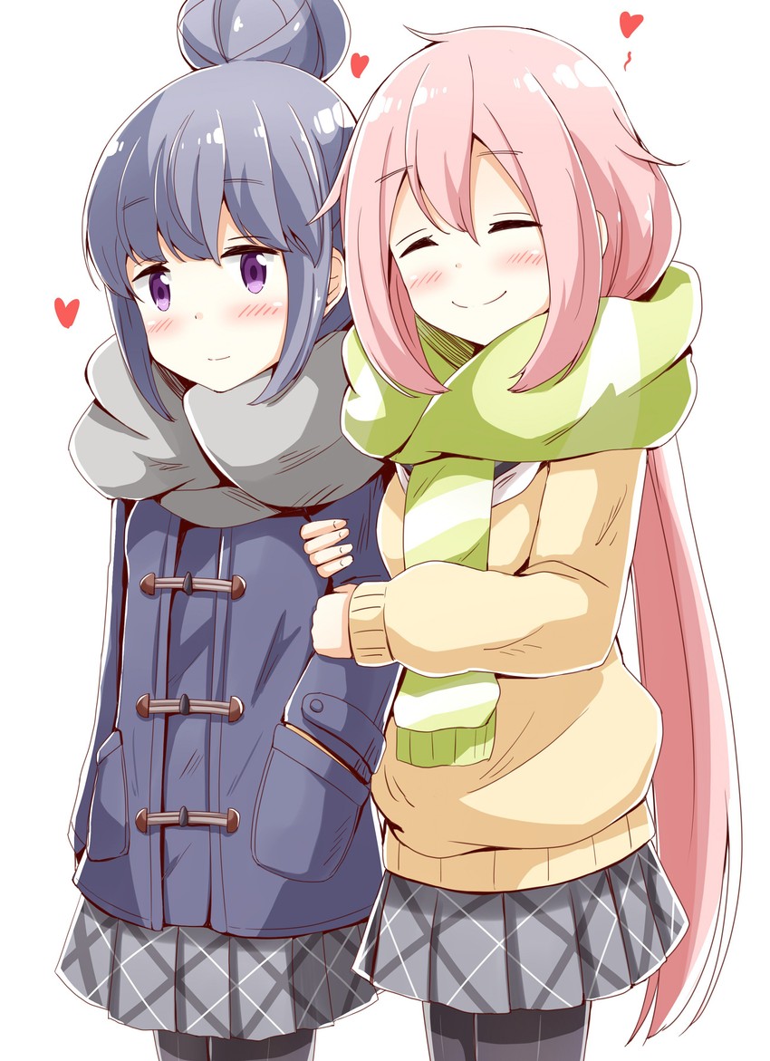 shima rin and kagamihara nadeshiko (yurucamp) drawn by aikawa_ryou