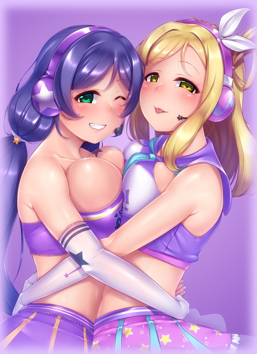tojo nozomi and ohara mari (love live! and 3 more) drawn by gatchu
