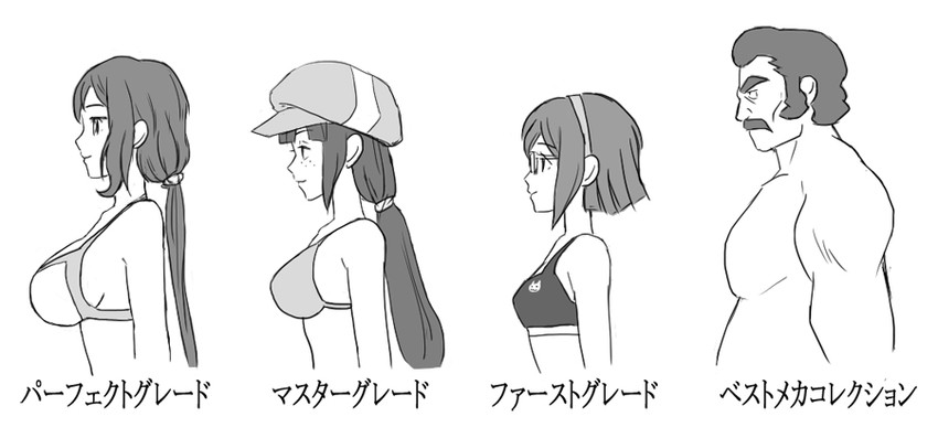 iori rinko, kousaka china, ral-san, and mihoshi (gundam and 1 more) drawn by yamada.mp2_(artist)