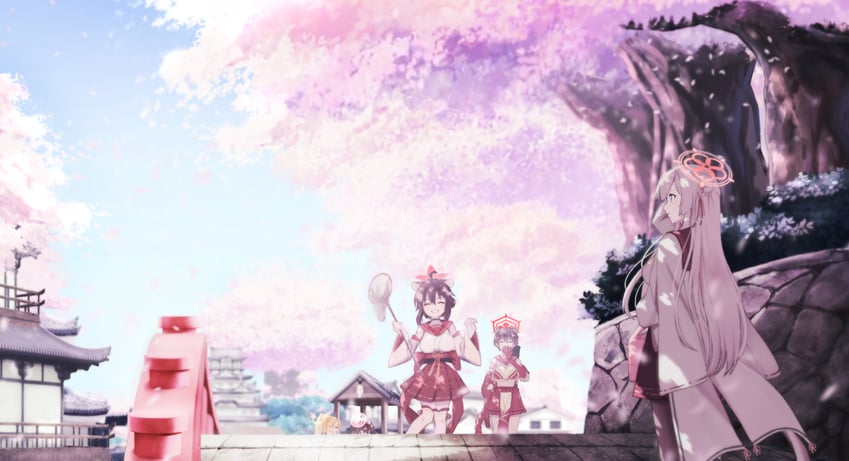 tsubaki, kaede, shizuko, mimori, and pina (blue archive) drawn by junu_(jwoo5627)