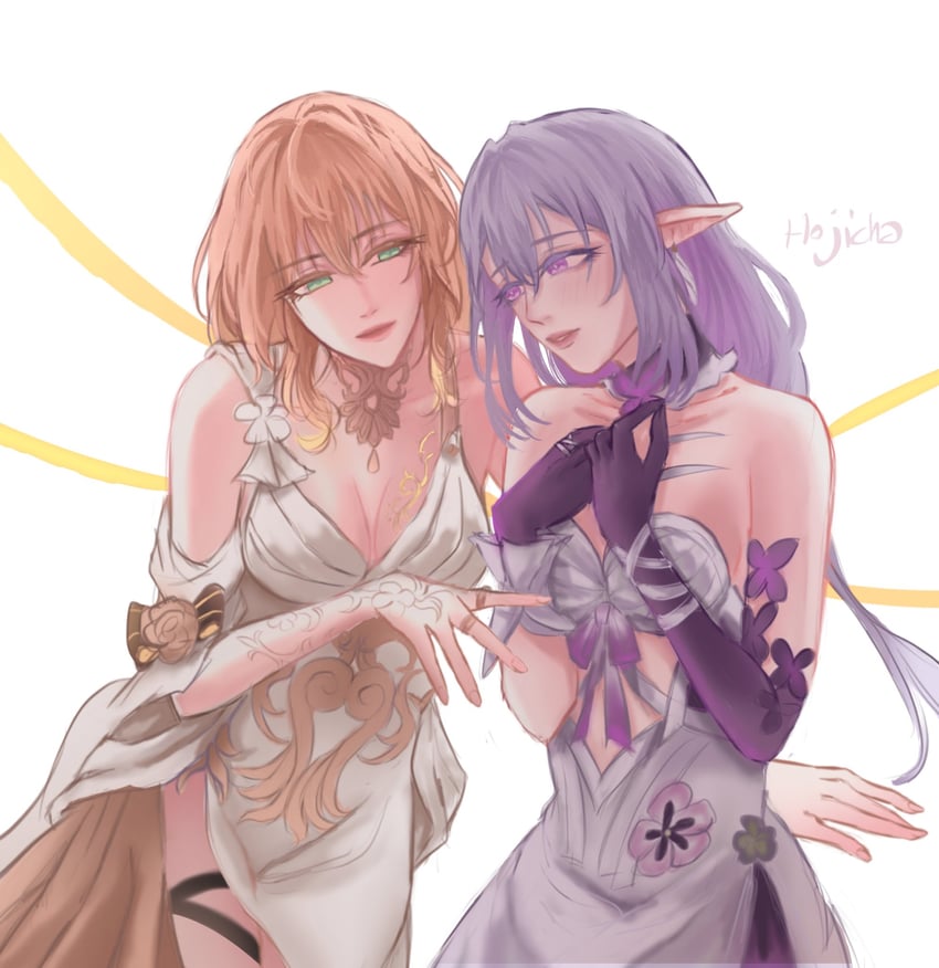 castorice and aglaea (honkai and 1 more) drawn by hojicha.