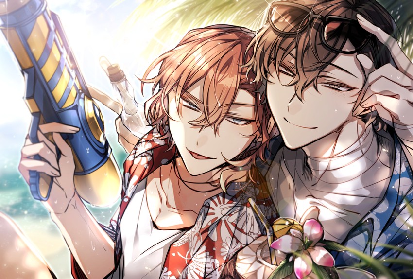 dazai osamu and nakahara chuuya (bungou stray dogs) drawn by shunnyun