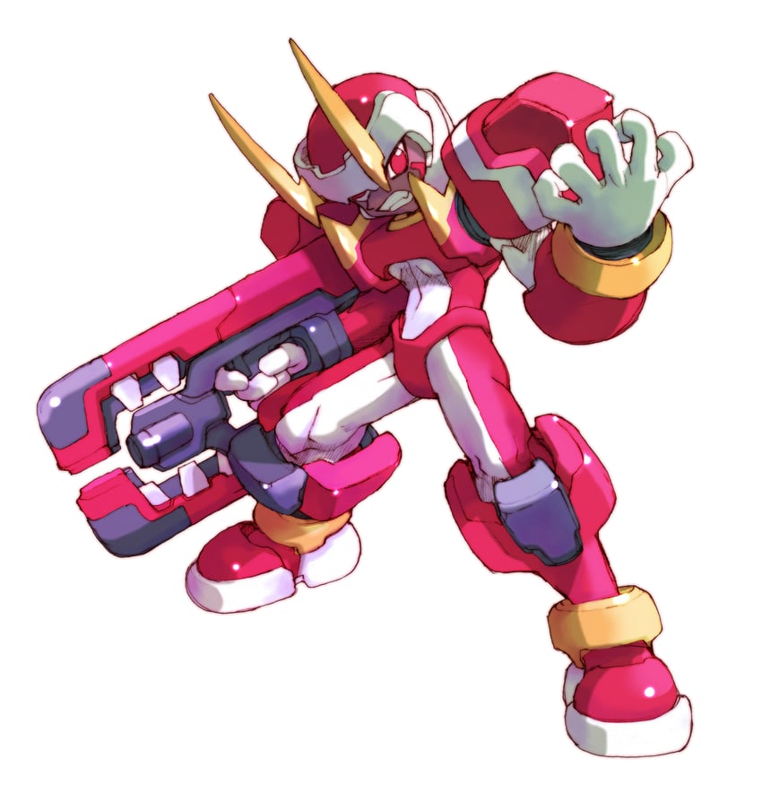 fighting fefnir (mega man and 2 more) drawn by nakayama_tooru