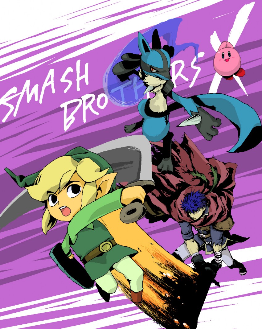link, kirby, lucario, ike, and toon link (pokemon and 5 more) drawn by adusa