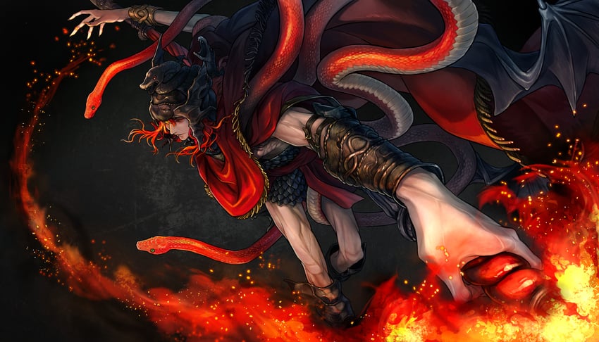 messmer the impaler (elden ring and 1 more) drawn by piyo