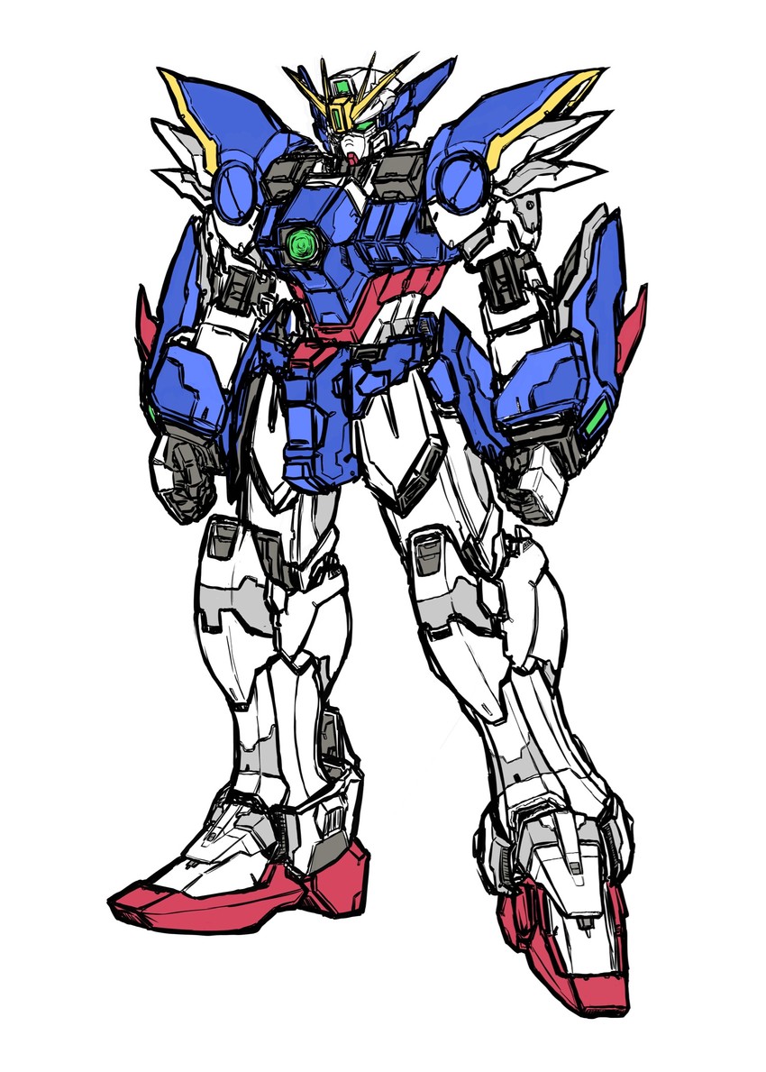 wing gundam zero custom (gundam and 2 more) drawn by <karasu