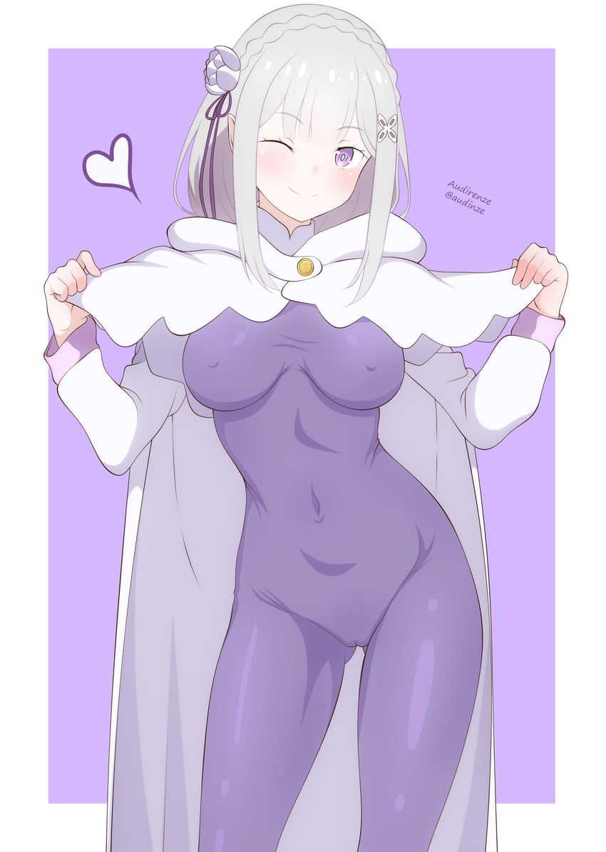 emilia (re:zero kara hajimeru isekai seikatsu) drawn by audirenze