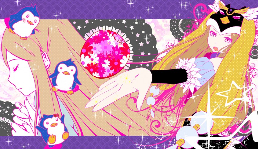 takakura himari, princess of the crystal, penguin 3-gou, penguin 2-gou, and penguin 1-gou (mawaru penguindrum) drawn by logic_(ronri)