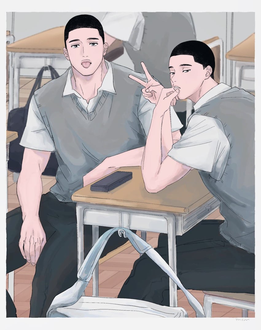 fukatsu kazunari and ichinokura satoshi (slam dunk) drawn by mcm3b3
