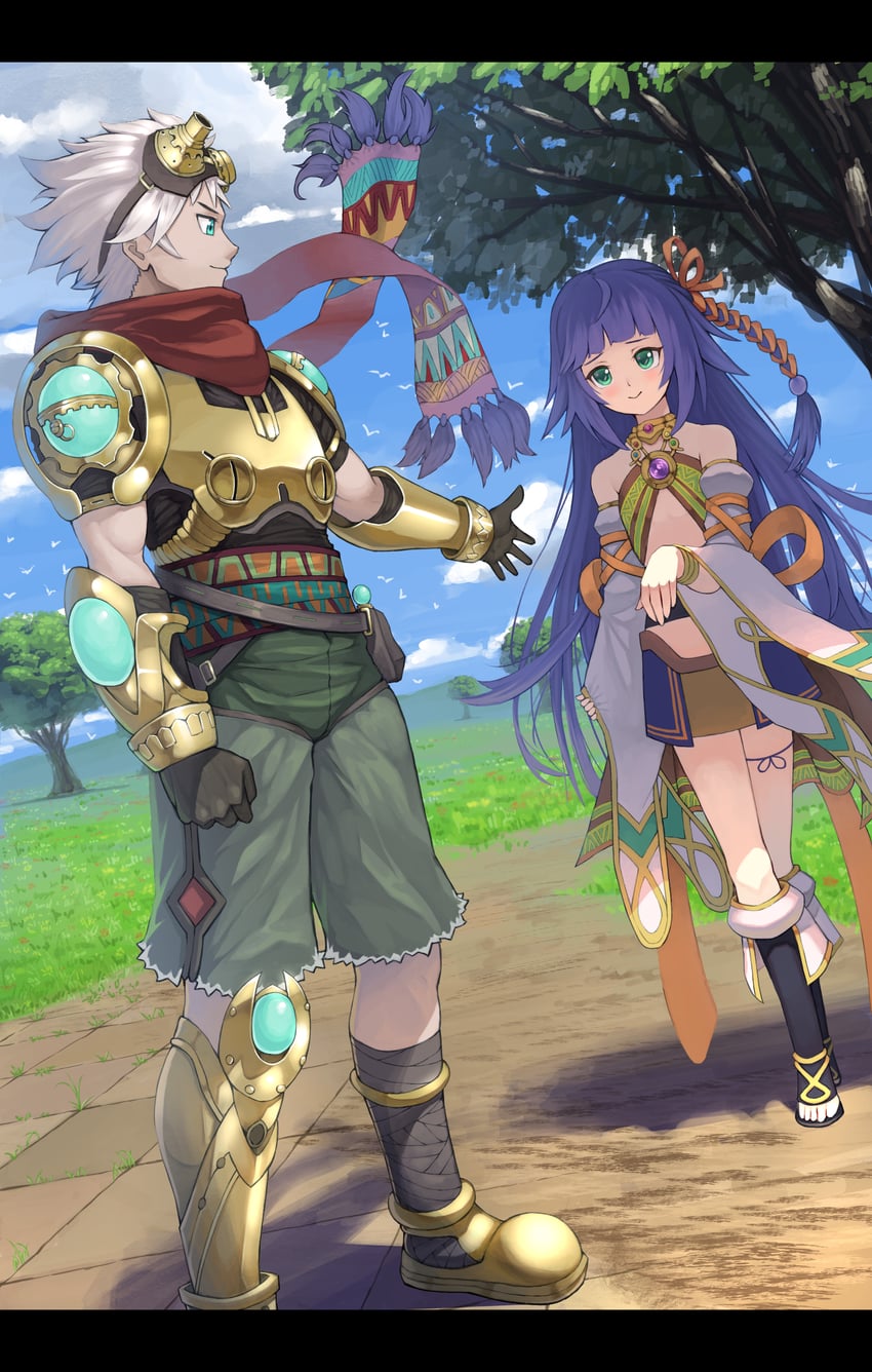 ib and auram (yu-gi-oh!) drawn by rari_(badominton)