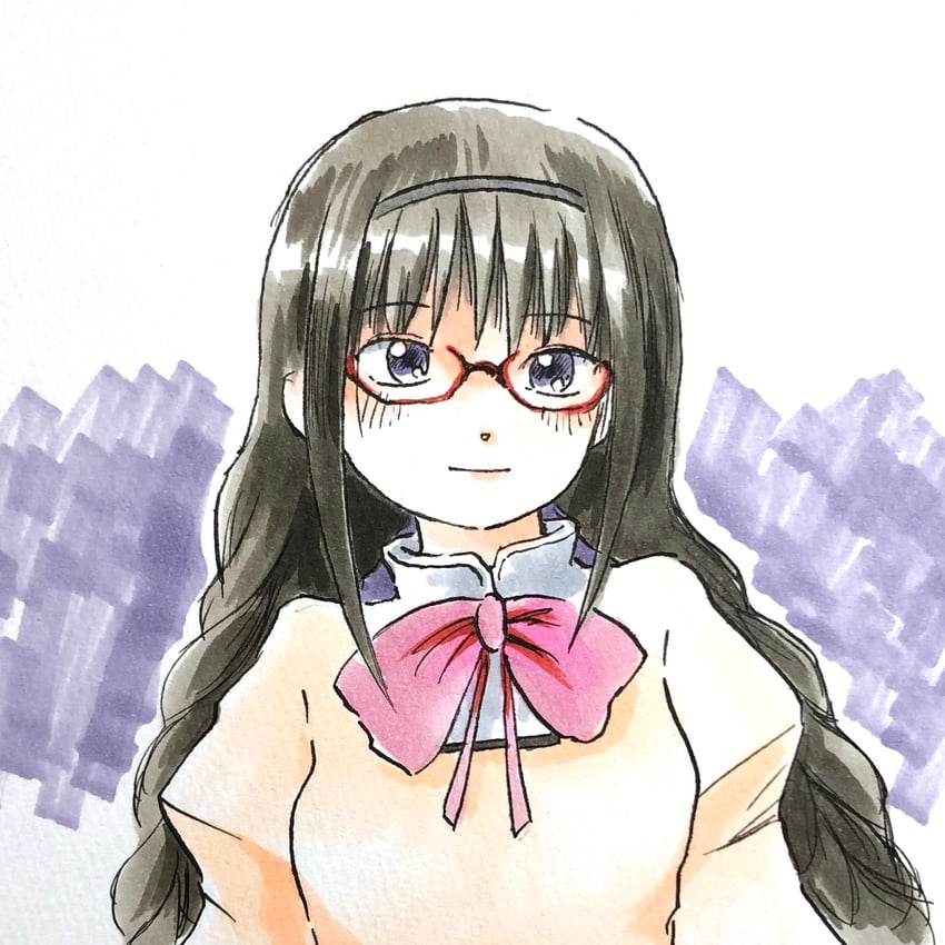 akemi homura (mahou shoujo madoka magica) drawn by marumo_516
