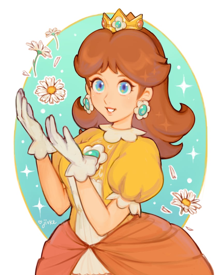 princess daisy (mario and 1 more) drawn by jivke