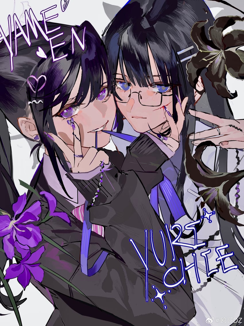ayame en and yuri chie (original) drawn by ouge_dz