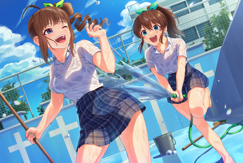 yokoyama nao and satake minako (idolmaster and 1 more) drawn by kamille_(vcx68)