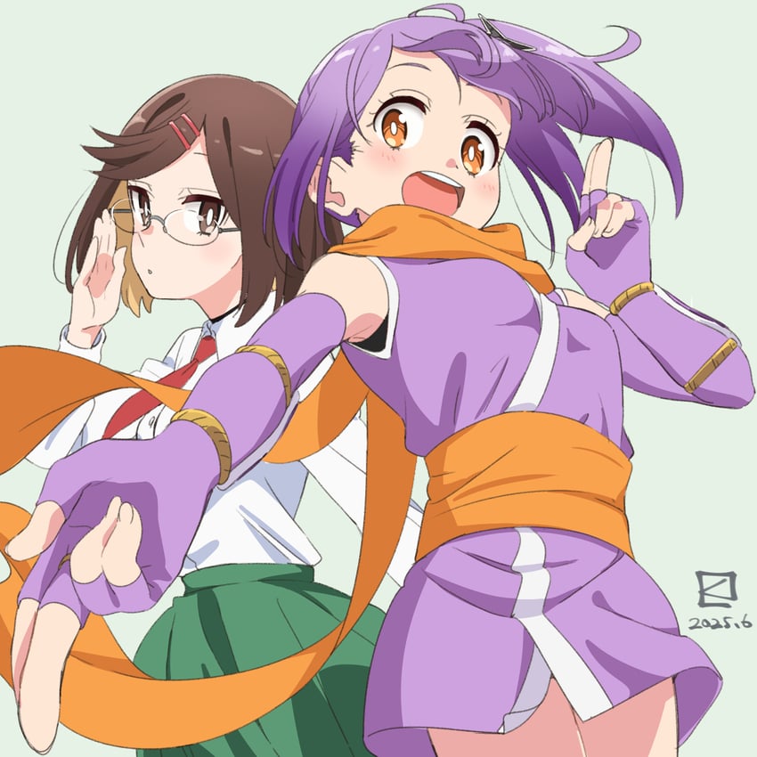 kusagakure satoko and koga konoha (ninja to koroshiya no futarigurashi) drawn by miyahara_takuya