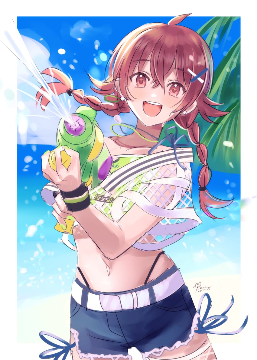 komiya kaho (idolmaster and 1 more) drawn by kevn