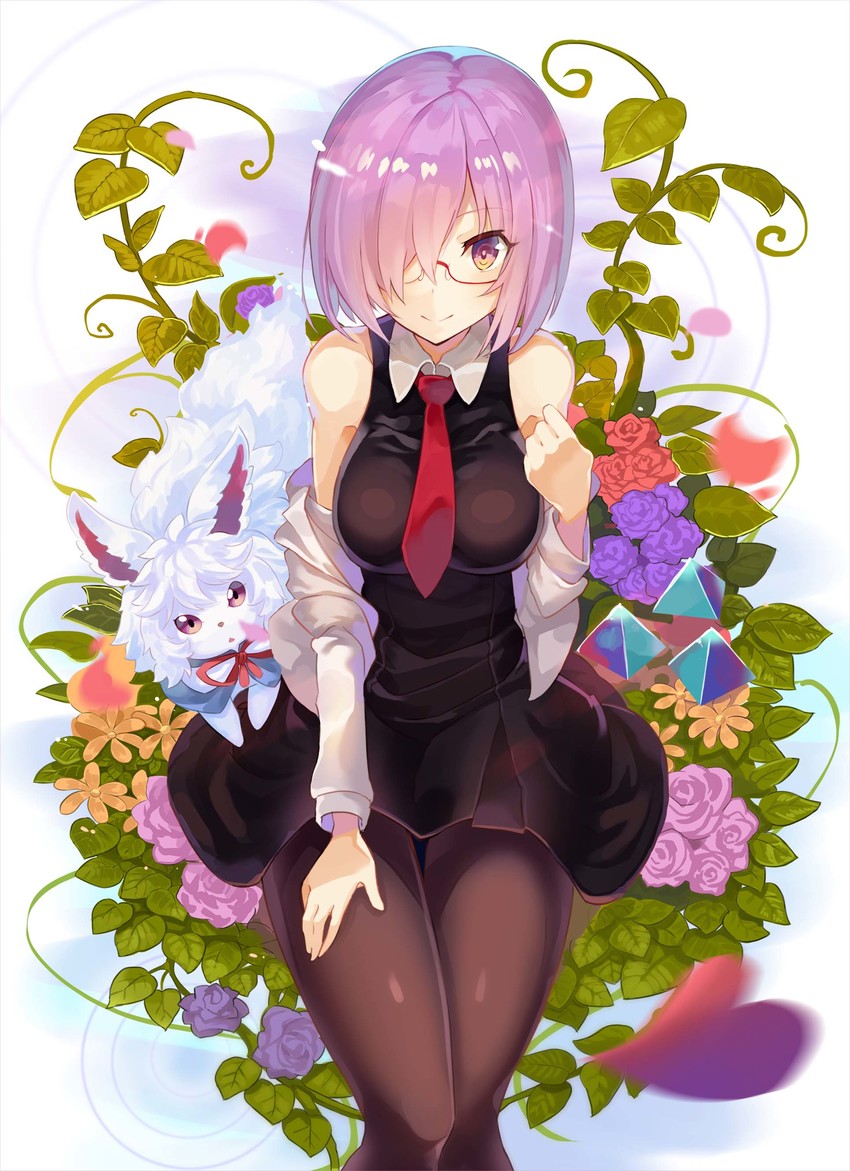 mash kyrielight and fou (fate and 1 more) drawn by falken_(yutozin)