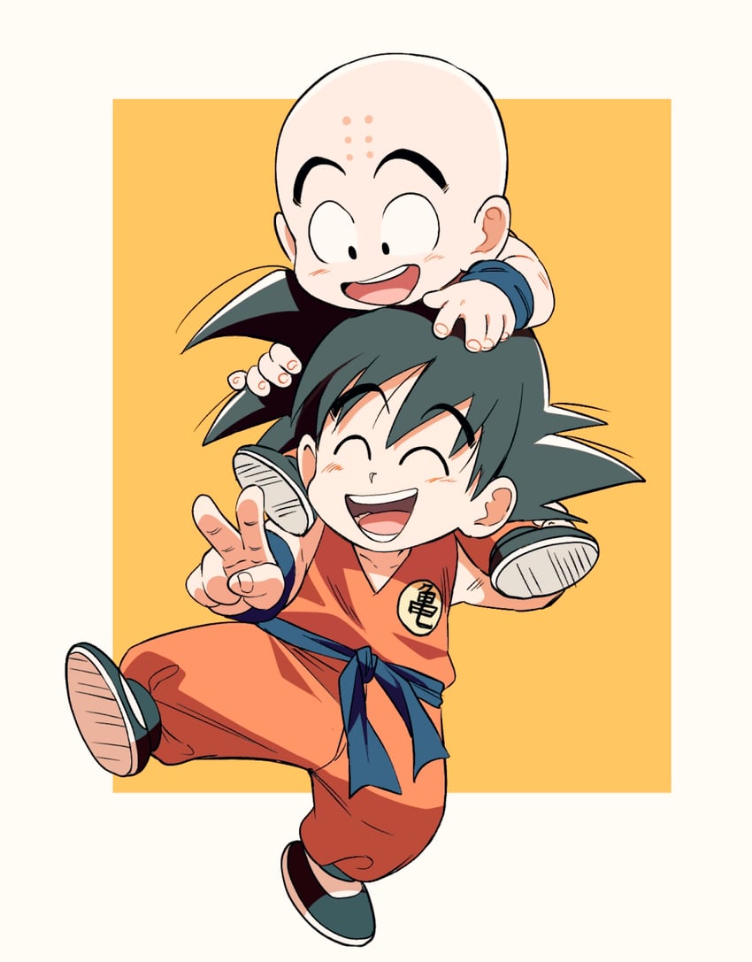 son goku and kuririn (dragon ball) drawn by aonagi_minami