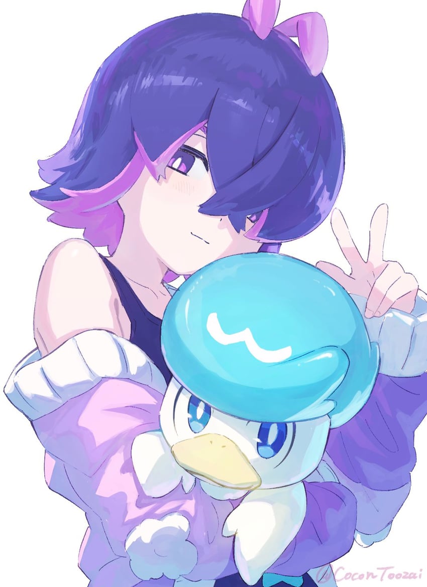 quaxly and dot (pokemon and 1 more) drawn by cocontoozai