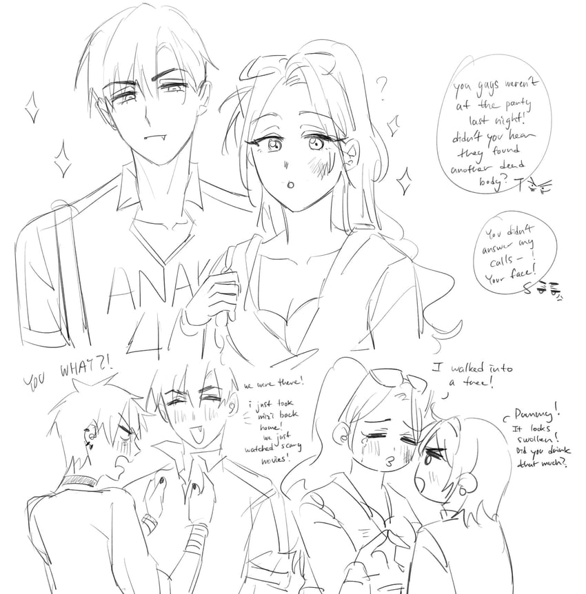 sua, mizi, ivan, and till (alien stage) drawn by the_quipper