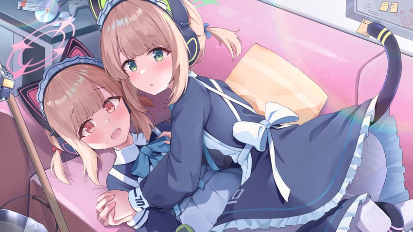 momoi, midori, and kei (blue archive) drawn by kuroliu_9021