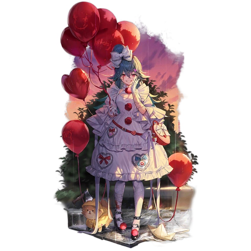 pennywise, georgie denbrough, and m327 (girls' frontline and 1 more) drawn by whoisshe