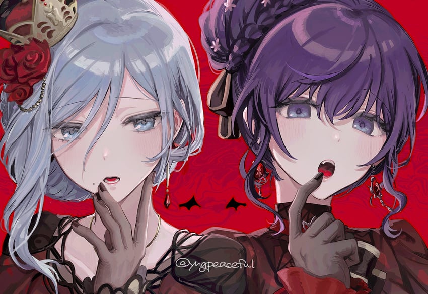 asahina mafuyu and hinomori shizuku (project sekai) drawn by yngpeaceful