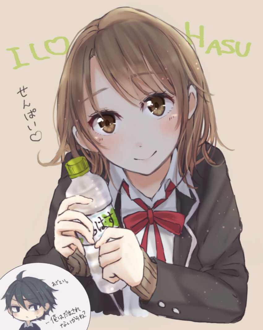 isshiki iroha and hikigaya hachiman (yahari ore no seishun lovecome wa machigatteiru.) drawn by kura_(harapeco1029)