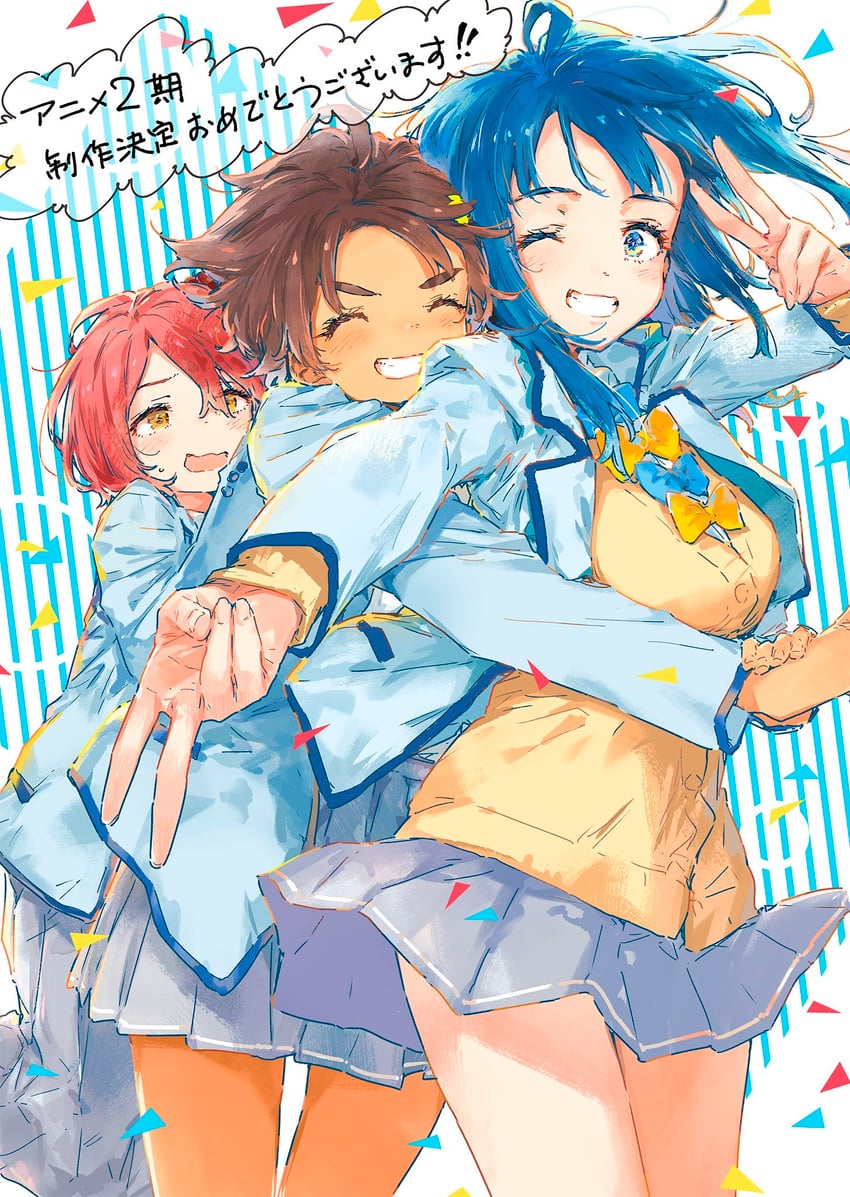 yanami anna, yakishio lemon, and komari chika (make heroine ga oo sugiru!) drawn by itachi_(3dt)