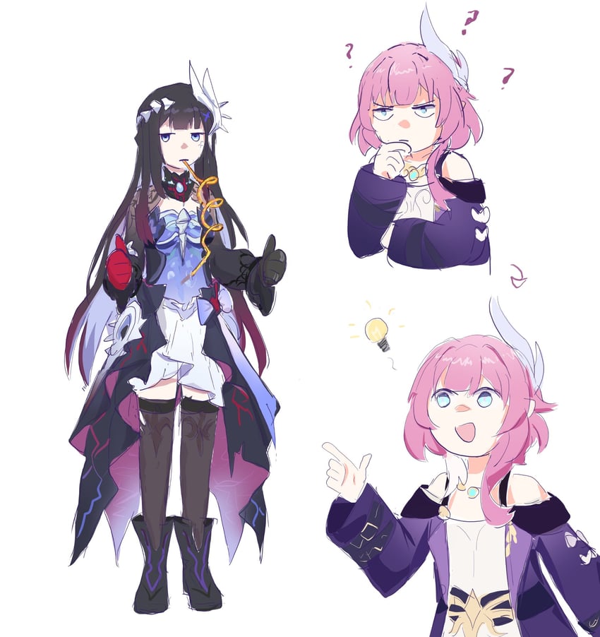 cyrene and hysilens (honkai and 1 more) drawn by carpp20