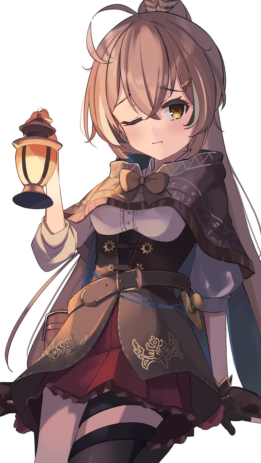 nanashi mumei (hololive and 1 more) drawn by m0reno18