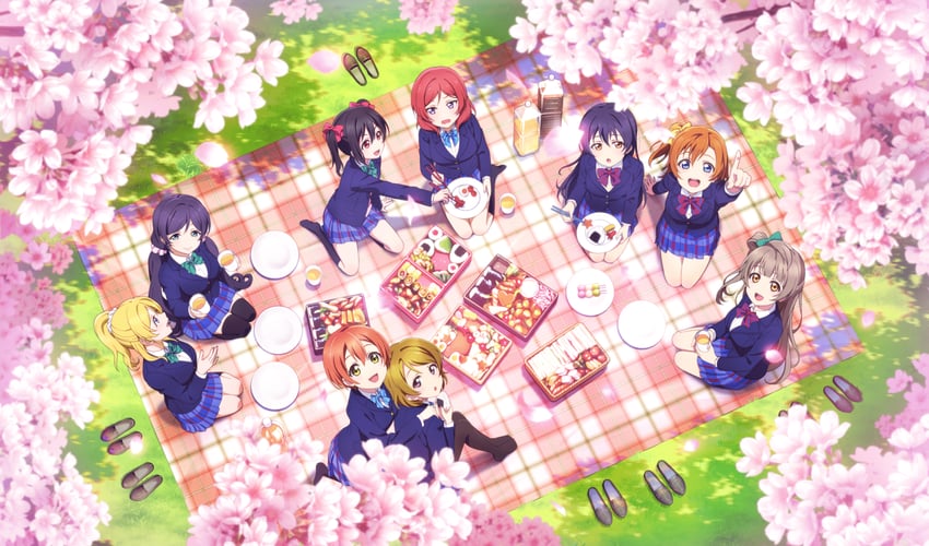 nishikino maki, tojo nozomi, sonoda umi, yazawa nico, ayase eli, and 4 more (love live! and 2 more)