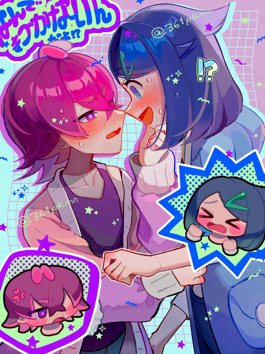 liko and dot (pokemon and 1 more) drawn by 361_(kyuu_yagami)