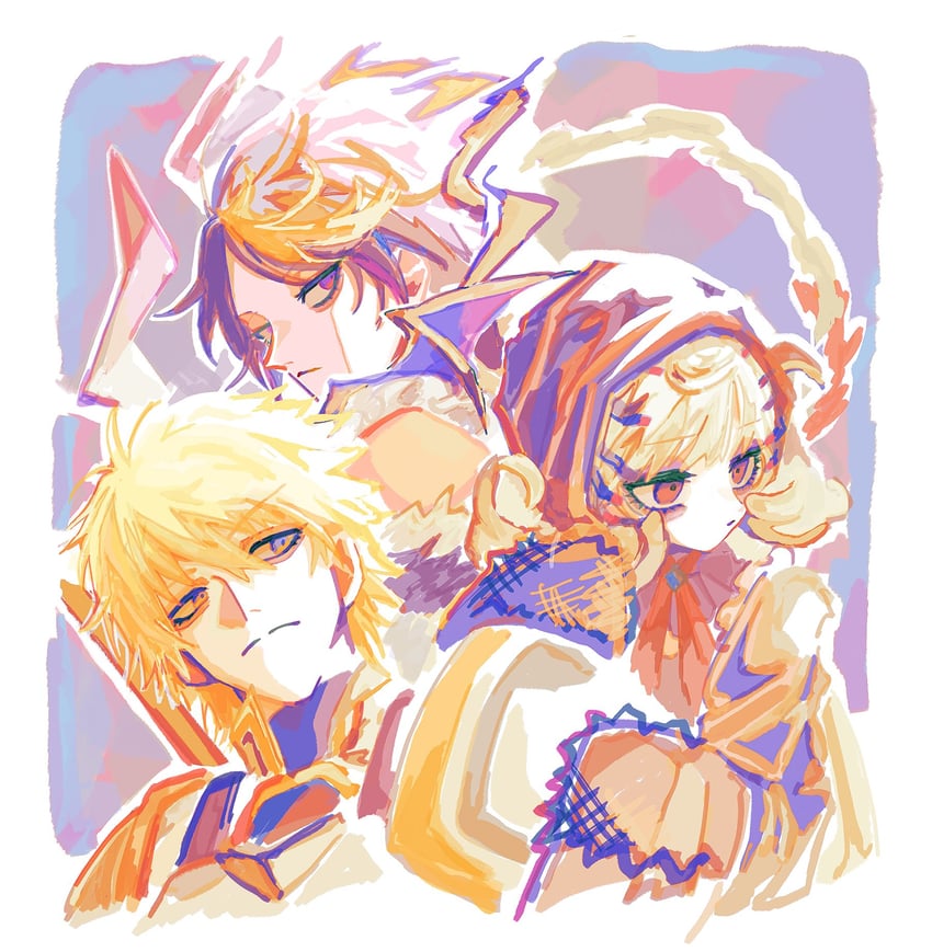 reimu endou, shu yamino, and ex albio (nijisanji and 1 more) drawn by osashimi-kun