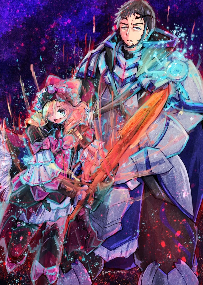 marni and mauvier (fire emblem and 1 more) drawn by men_f_umai