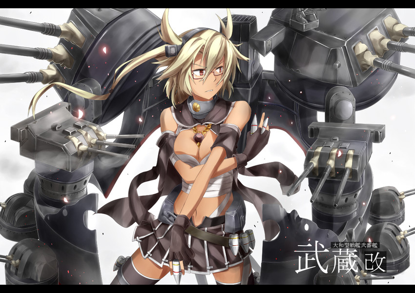 musashi and musashi kai (kantai collection) drawn by ido_(teketeke)