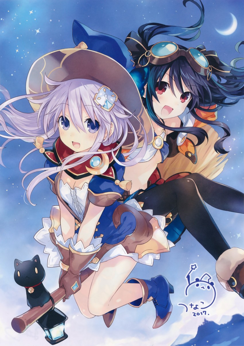 nepgear and uni (neptune and 1 more) drawn by tsunako
