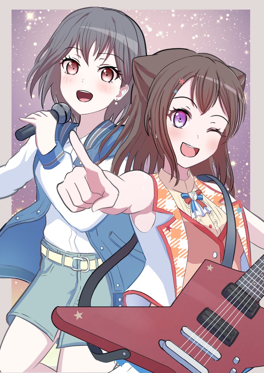 takamatsu tomori and toyama kasumi (bang dream! and 1 more) drawn by sandman_(gm4zfijcwbz3g4y)