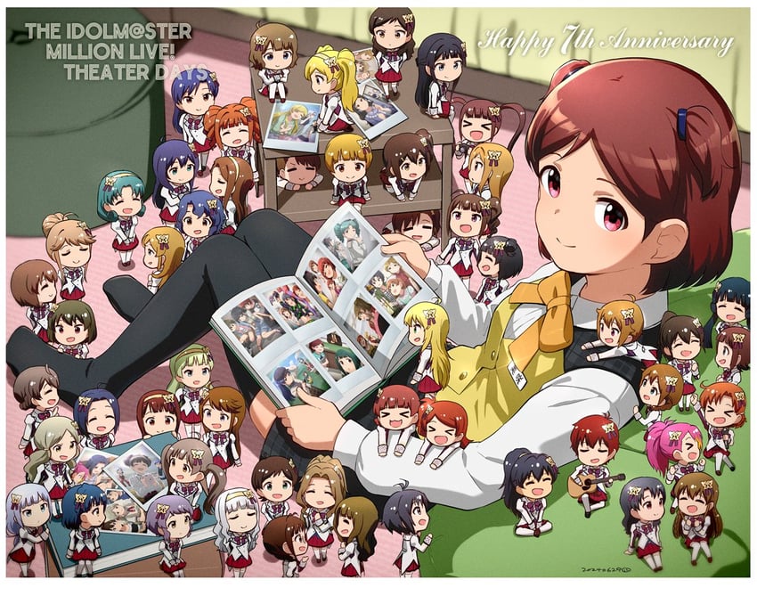 hoshii miki, kisaragi chihaya, amami haruka, kikuchi makoto, shijou takane, and 48 more (idolmaster and 2 more) drawn by nagian