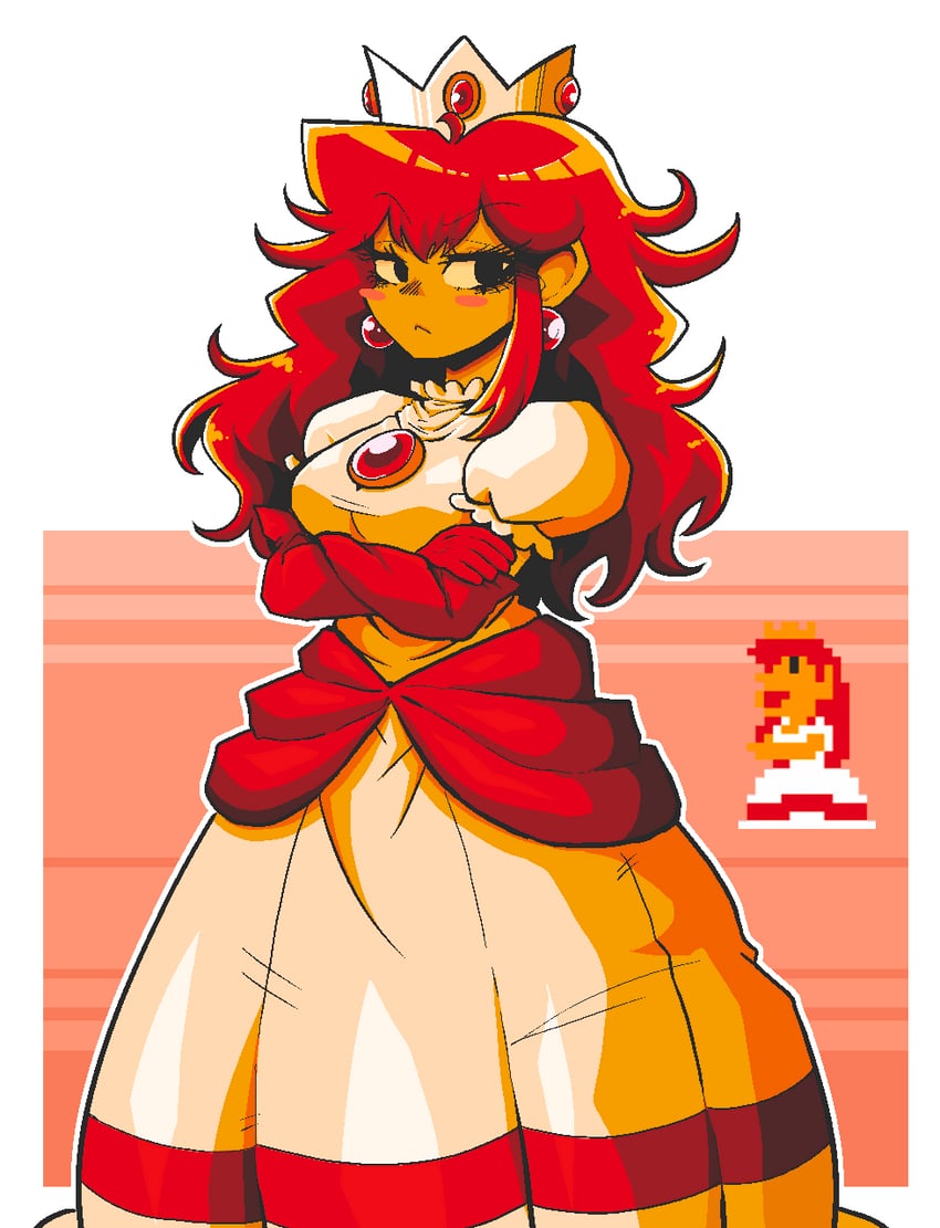 princess peach (mario and 1 more) drawn by bonh_hmhm