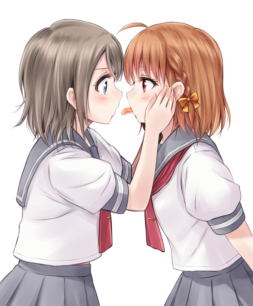 watanabe you and takami chika (love live! and 1 more) drawn by suzushiro_yukari