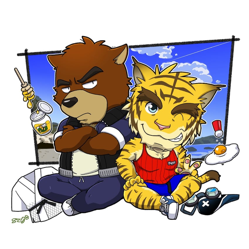 torahiko oshima and juuichi mikazuki (morenatsu) drawn by yanai_inaya