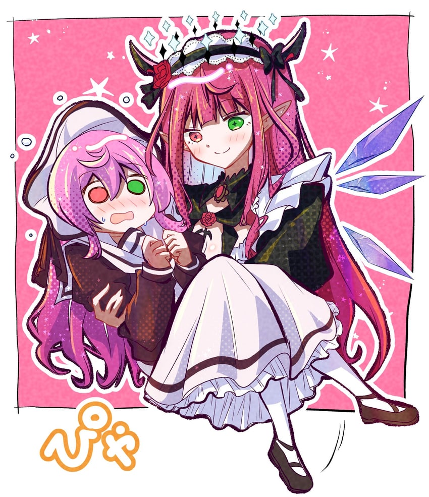irys and umino miruku (hololive and 1 more) drawn by sssproject2020
