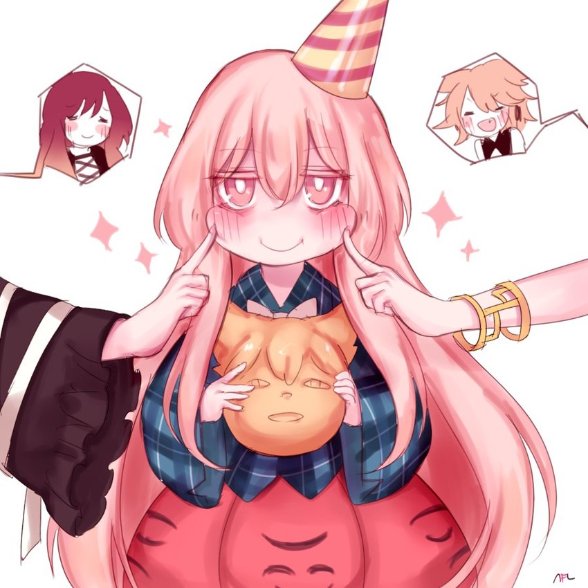 hijiri byakuren, toyosatomimi no miko, and hata no kokoro (touhou) drawn by shan