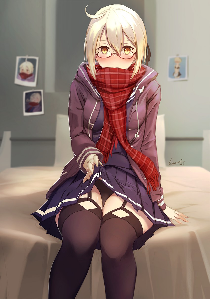 artoria pendragon and mysterious heroine x alter (fate and 1 more) drawn by kosumi