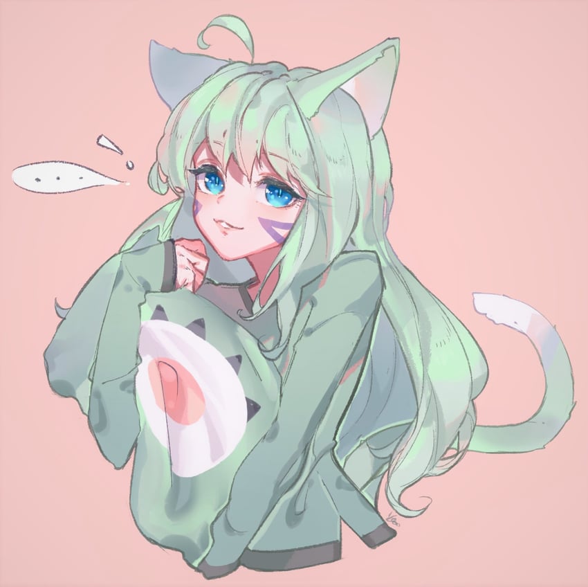 player character and kitini (original and 1 more) drawn by yloo