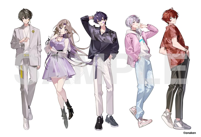 cameron, shirosense, richoruu, niki ikemen, and juhachigo (onago kenkyu daigaku) drawn by yukko_(matakite_4kaku)