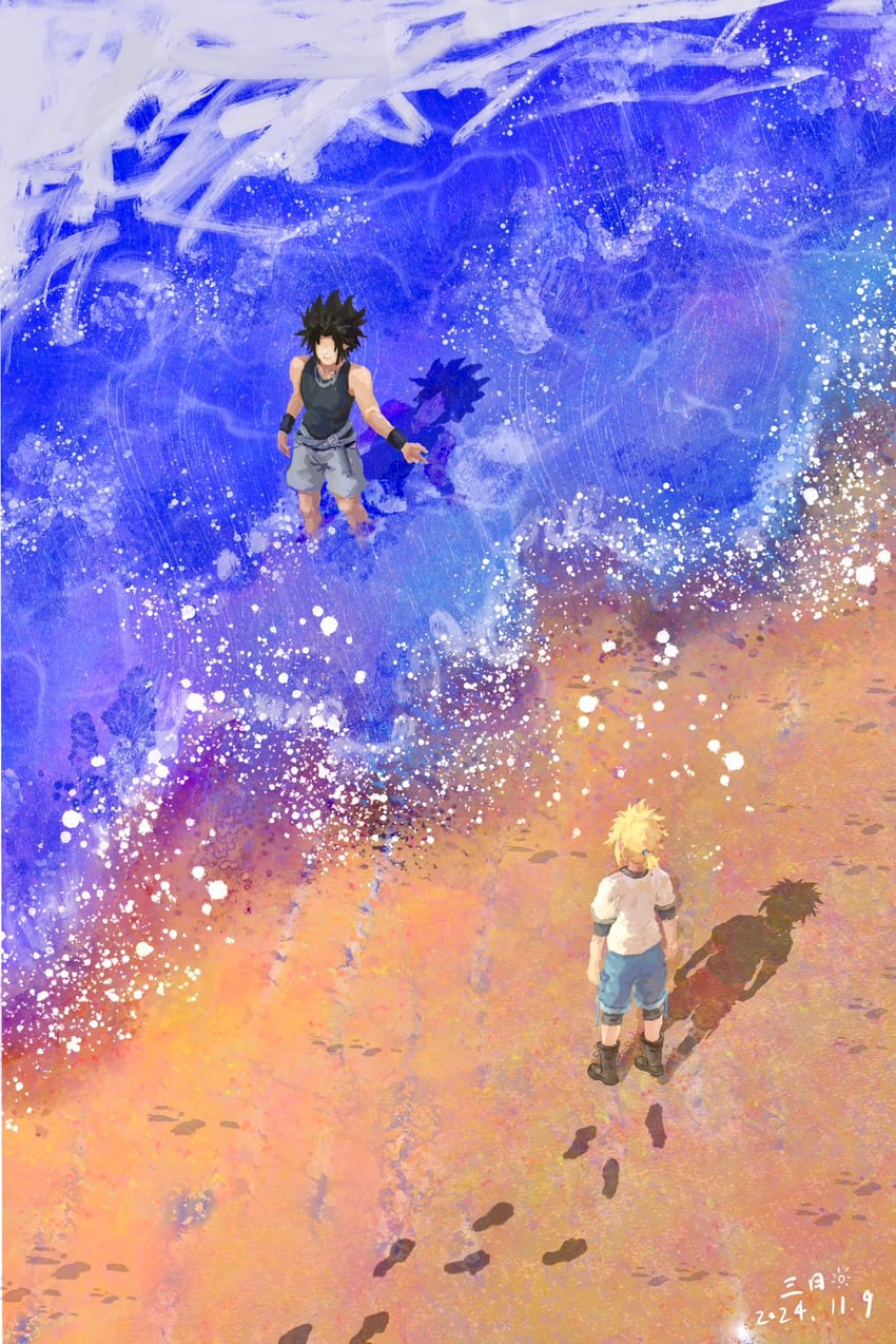 cloud strife and zack fair (final fantasy and 2 more) drawn by csanric
